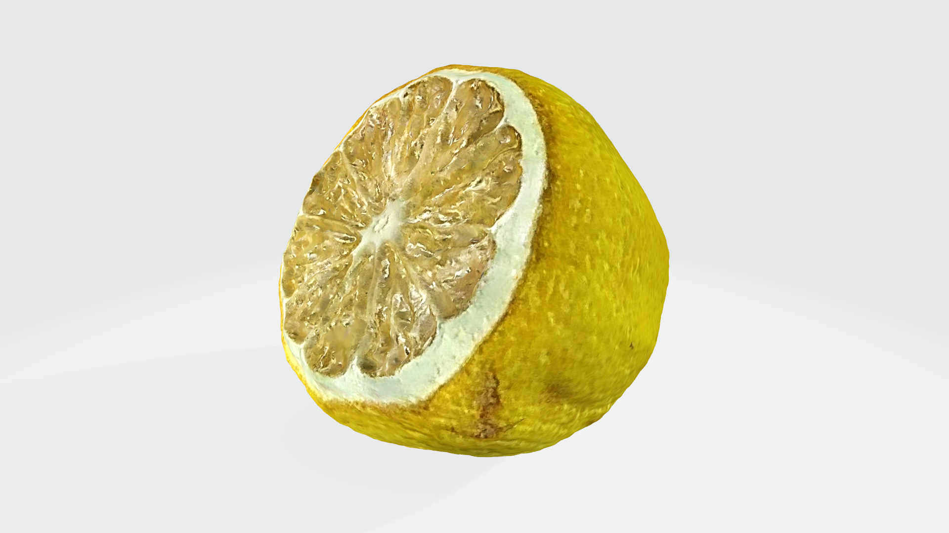 3D Scan Dehydrated Cutted Lemon 01
